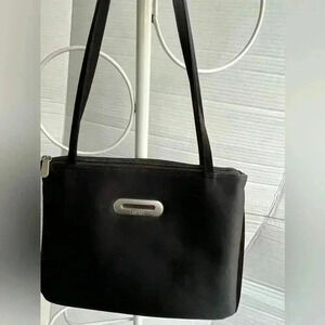 Esprit Black Satin Fabric Shoulder Bag